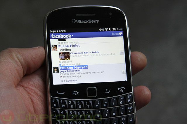 Facebook 2.0 para Blackberry; algunos adelantos